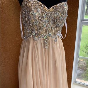 Stunning light pink Jovani maxi dress